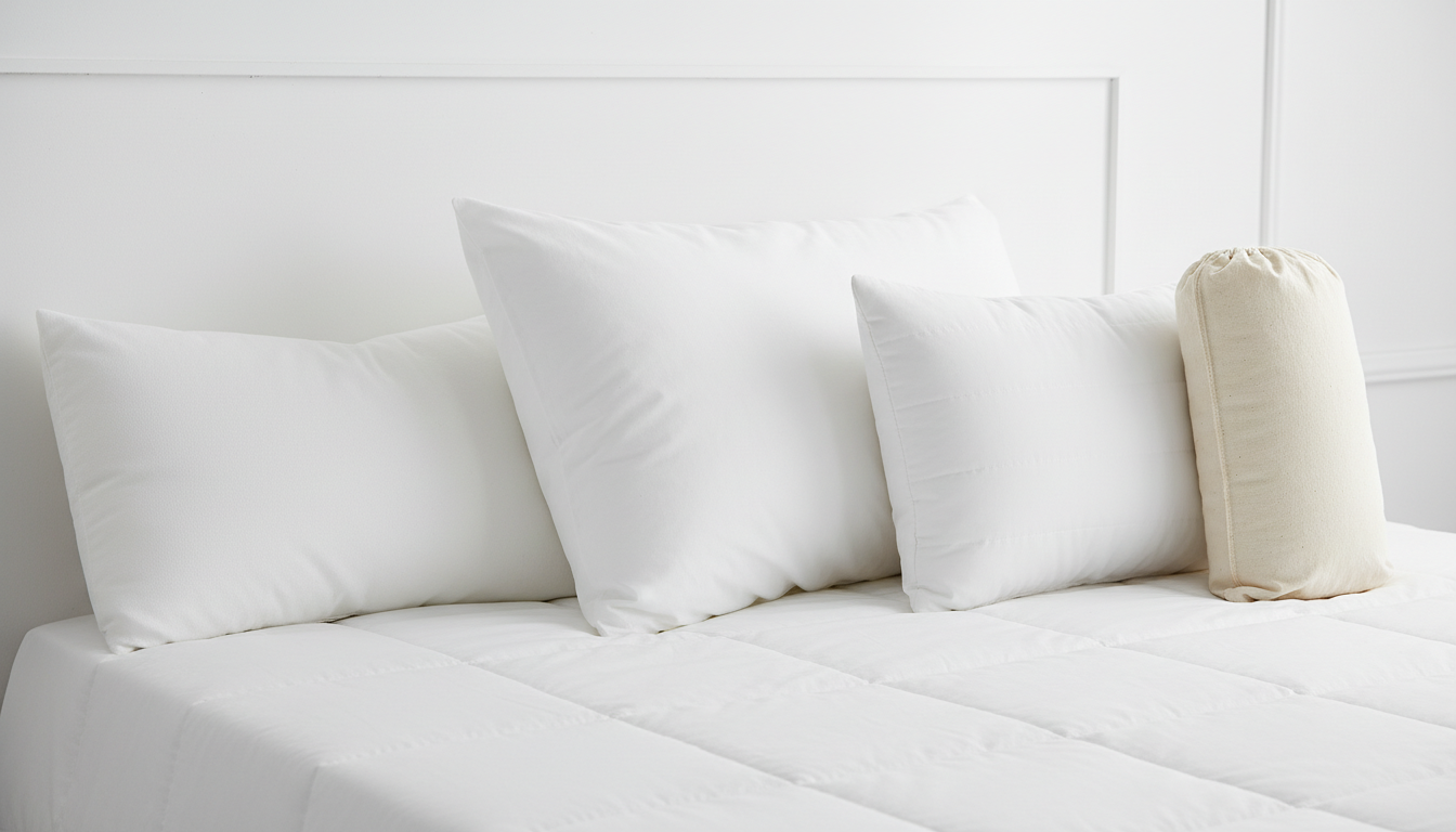 Four different pillow types for different sleep positions