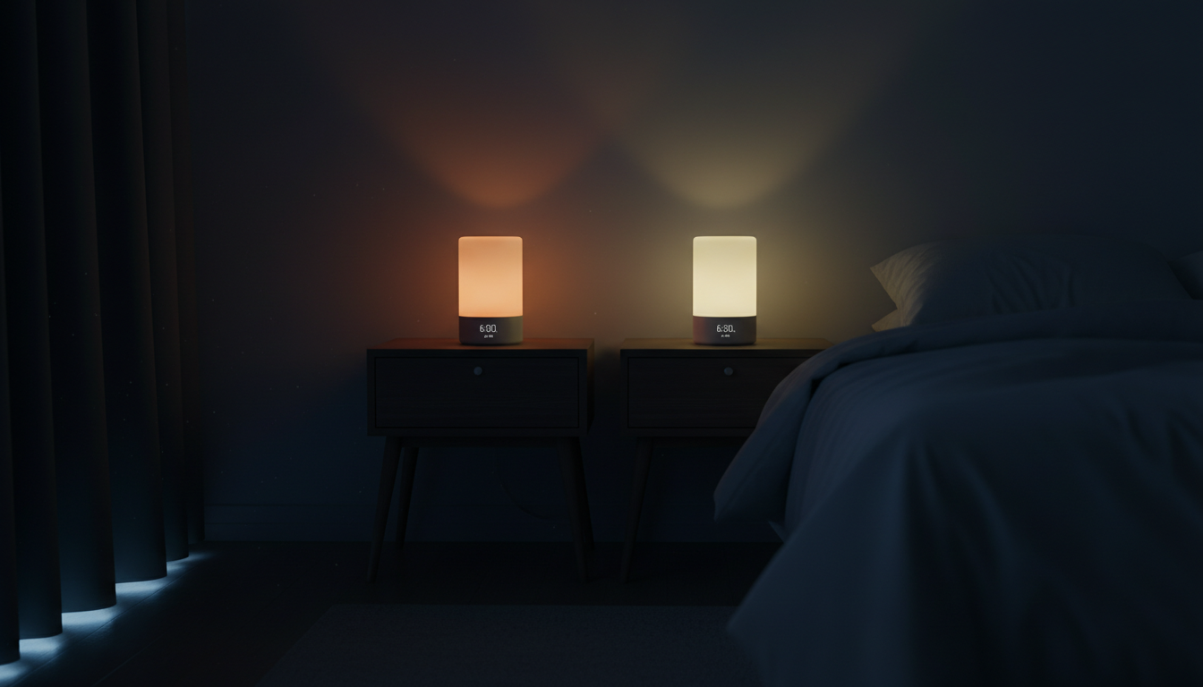 Two Hatch Restore sunrise alarms side by side comparison