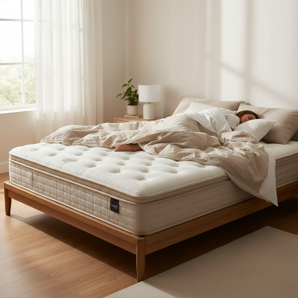 Best mattress for side sleepers with back pain in a bright bedroom