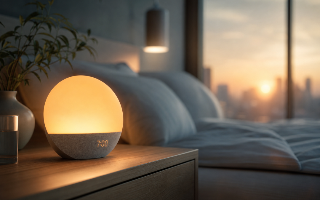 Photo-realistic sleep-health hero image for: Sunrise Alarm Clock vs Smart Light Bulb Wakeups: Which Is Better?